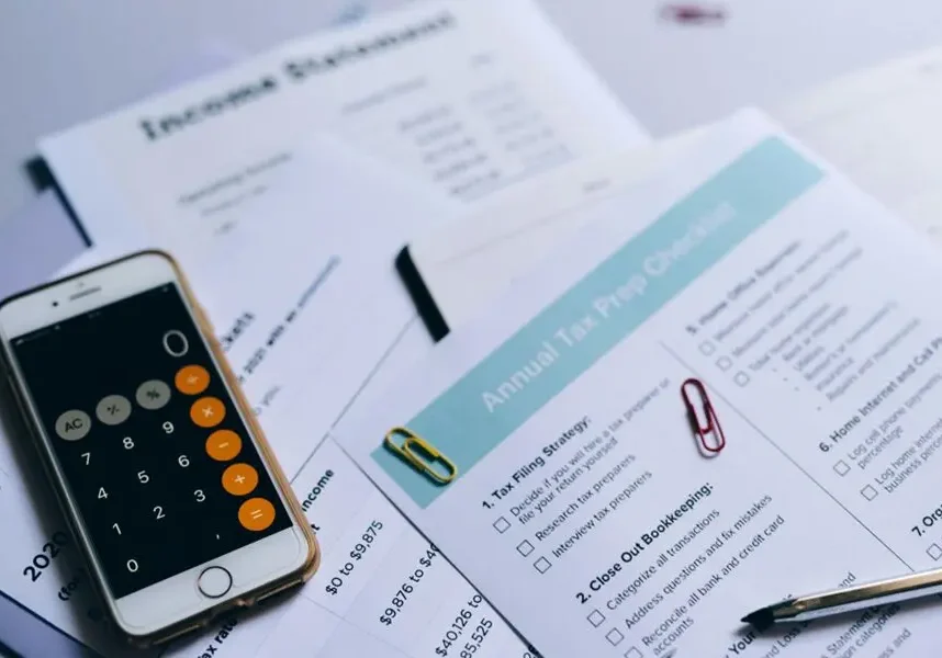 Tax return checklist and stationery